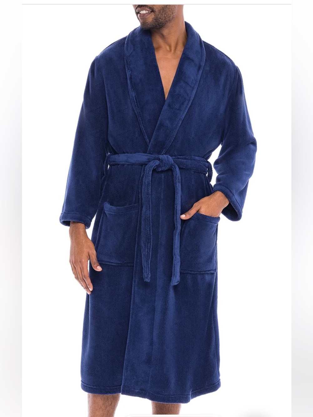 Alexander Del Rossa‎ fuzzy bath robe Blue Size 3X/4xX NWT